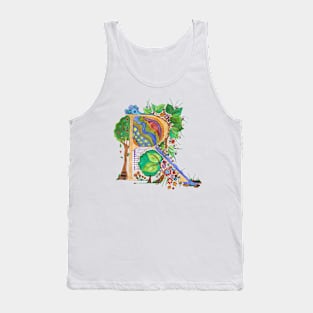 R - an illuminated letter Tank Top